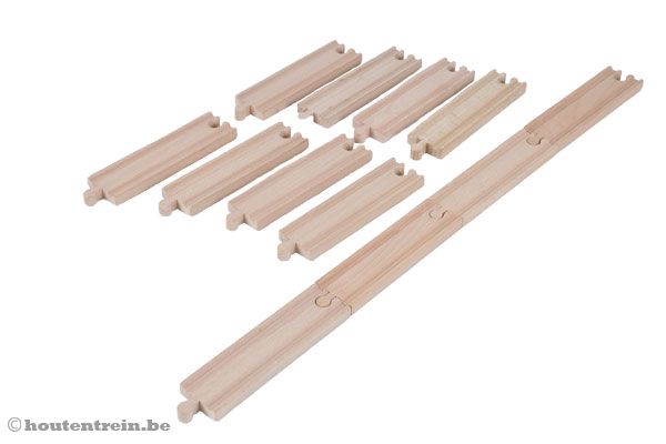 12 lange rechte baandelen.