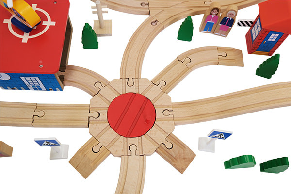 Draaiplateau voor het wisselen van spoor.