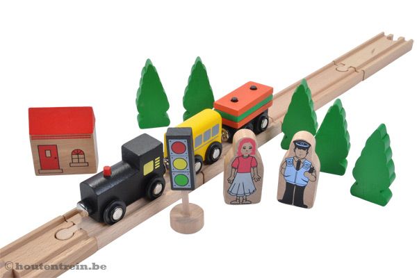 Bomen, verkeerslichten en poppetjes.