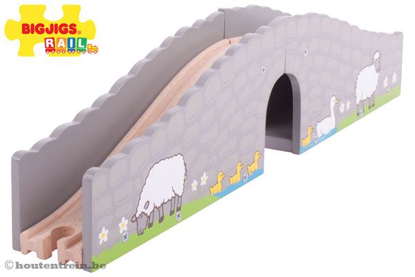 Houten dieren brug van Bigjigs.
