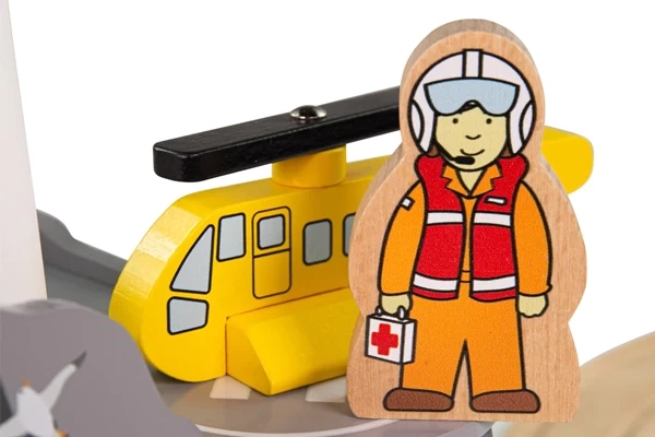 Noodhelikopter met piloot