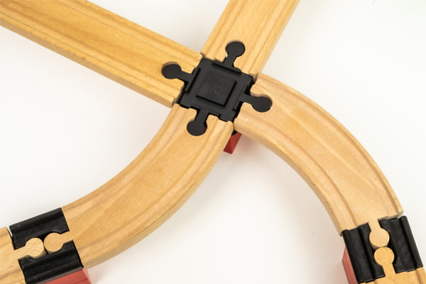 Voor rechte en gebogen rails